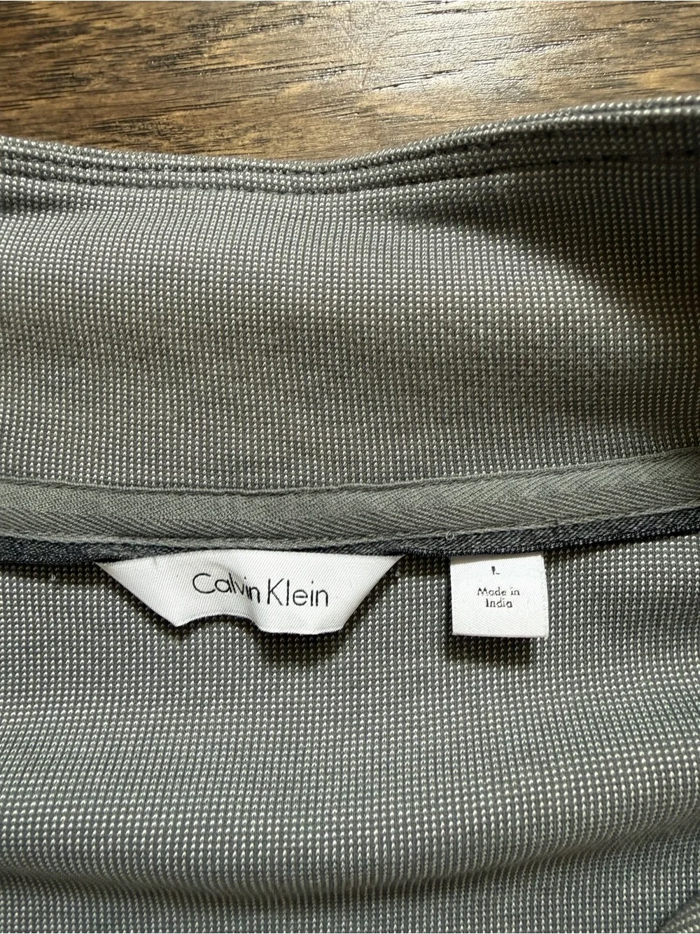 Calvin Klein Men's Light Gray Quarter-Zip Sweater